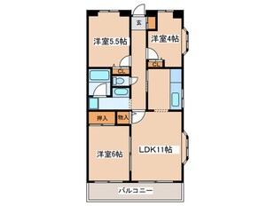 センターヒルズ21弐番館の物件間取画像